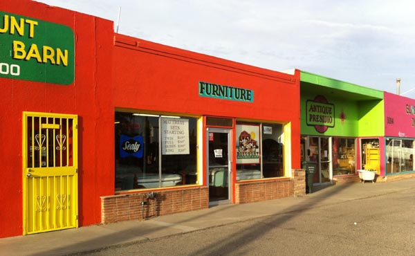 Colorful storefront, bright colors, images, Mexican, Tucson, vivid