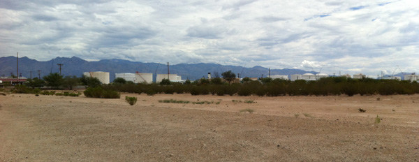 Skyline in Tucson Clouds, desert, Tucson, roadside