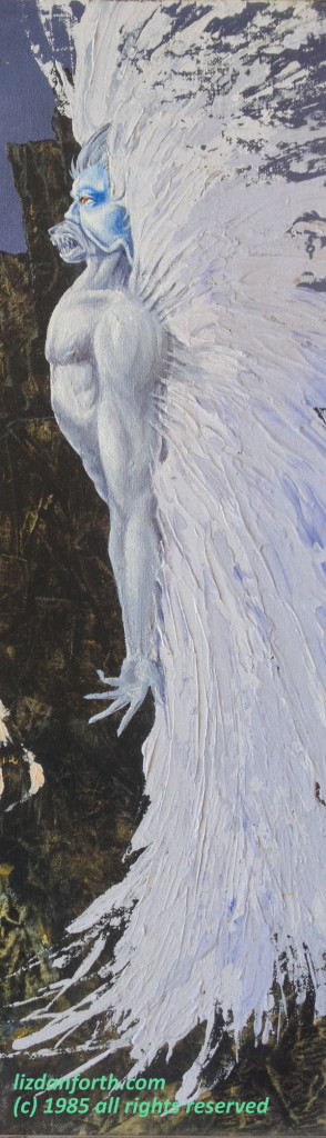 This was part of a broad panel with surrealist elements, all about how appearances deceive. I later it cut into pieces, to keep the parts I liked. This was part of a broad panel with surrealist elements, all about how appearances deceive. I later it cut into pieces, to keep the parts I liked.