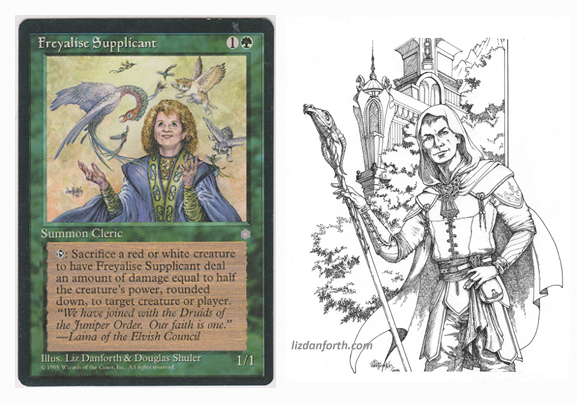 Freyalise Supplicant, portraits, original art, fantasy, Magic the Gathering, MtG