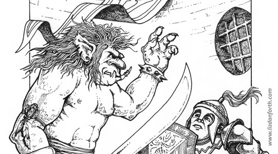 In terms of reach and muscle mass, I think the little guy is overmatched. On the other hand, the troll is no more in "reasonable armor" than certain other combatants we've seen on page and screen... trolls, monster, warrior, combat, medieval, fantasy, sword